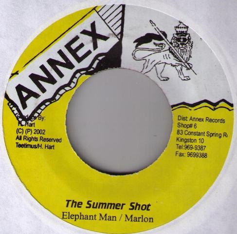 

7inch Record ELEPHANT MAN & MARLON ASHER - The Summer Shot NONE Annex 2002 Jamaica Reggae, Ska & Dub Used