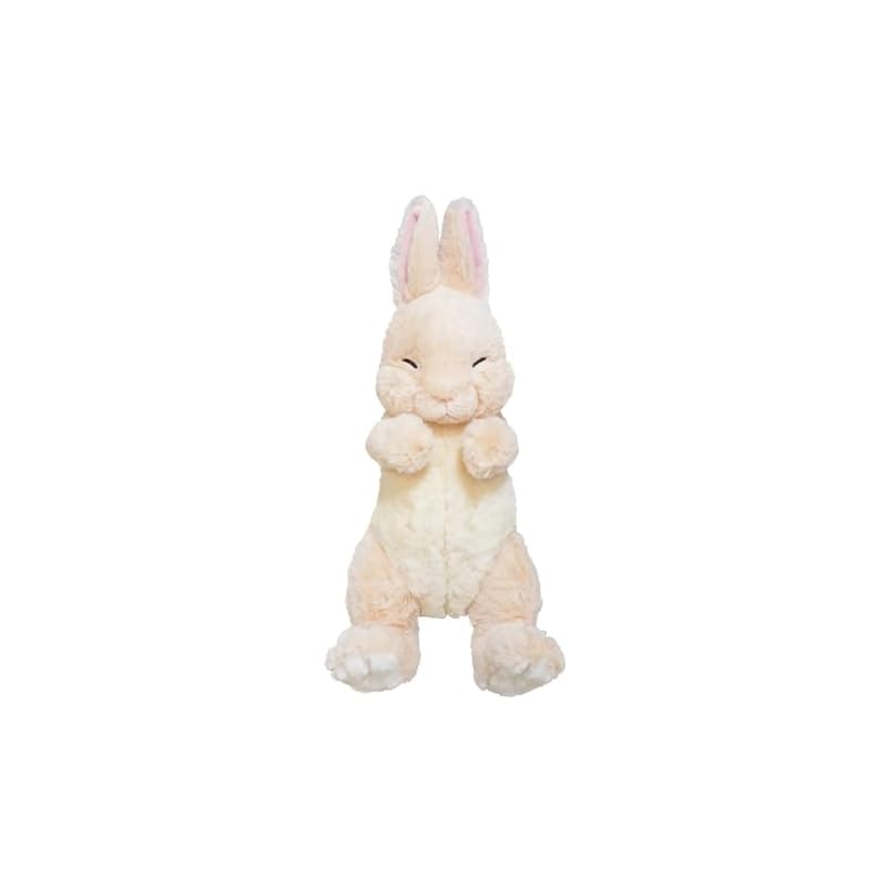 Sunlemon Knee-Hugging Rabbit, Sleeping Soundly, BE, 17 x 14 x 36 cm, Plush Animal, Cute Rabbit, Beige, P-9552