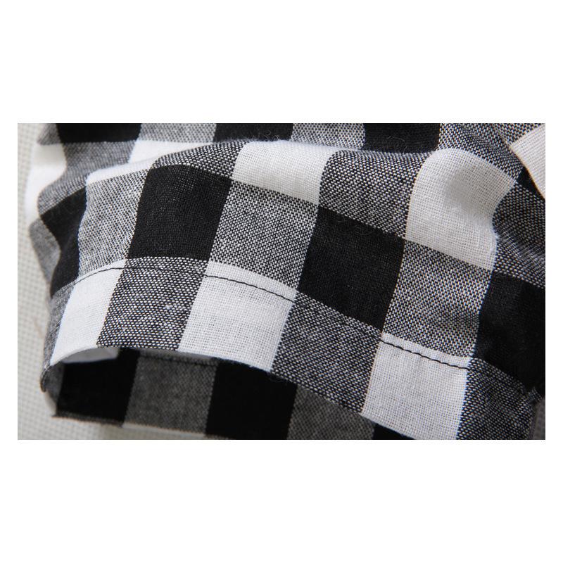 Checkered Shirt Summer Slim Fit Short Sleeved Shirt Men's Casual Base Shirt Men's Youth Shirt