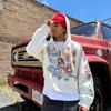 2025 American Retro Gothic Rock Letter 3D Printed Sweater Harajuku Style Hooded Loose Versatile Sweatshirt Jacket