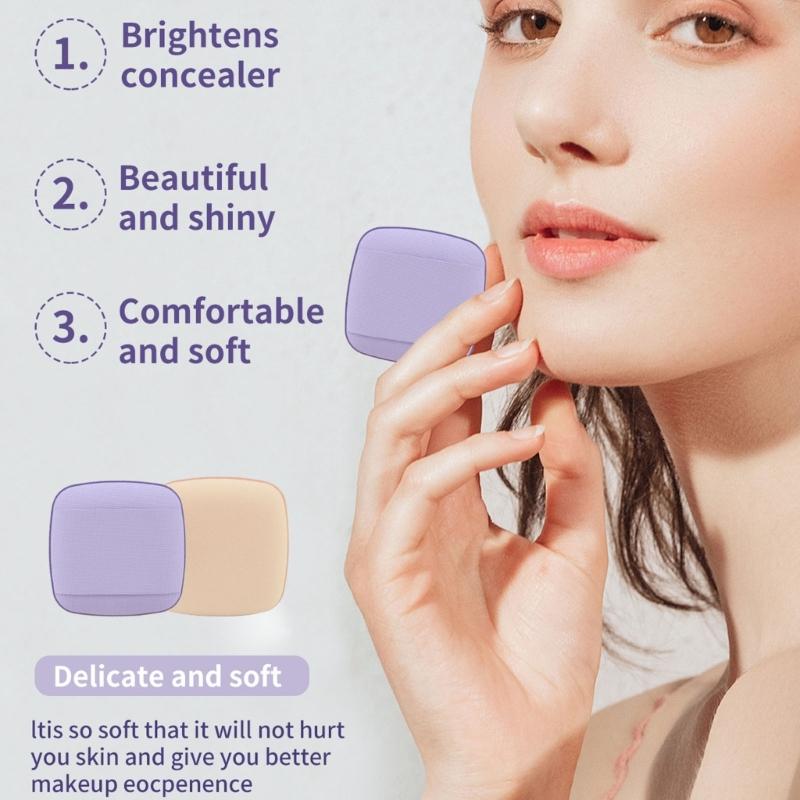 6 Pieces Mini Finger Powder Puff Sponges Face Cosmetic Accesories For Blending And Concealer Square Makeup Tool