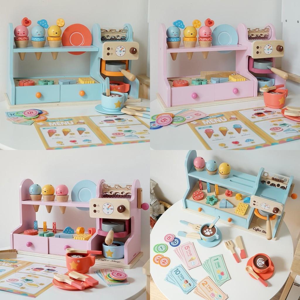 Wooden Educational Toy Set With Ice Cream And For Creative Play
