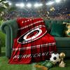 Hurricanes Team Spirit Throws Blanket Flannel Blankets Plush for Couch Bed Gifts for Men Women Travel picnic blanket Christmas fan gifts