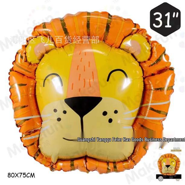 Decorațiuni Petrecere de Ziua Animalelor din Junglă: Set de Baloane Folie Iepure și Leu