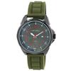 Watch - Aaron - Green Silicone Strap - 45 Mm Metal Case - 5 ATM Water Resistance