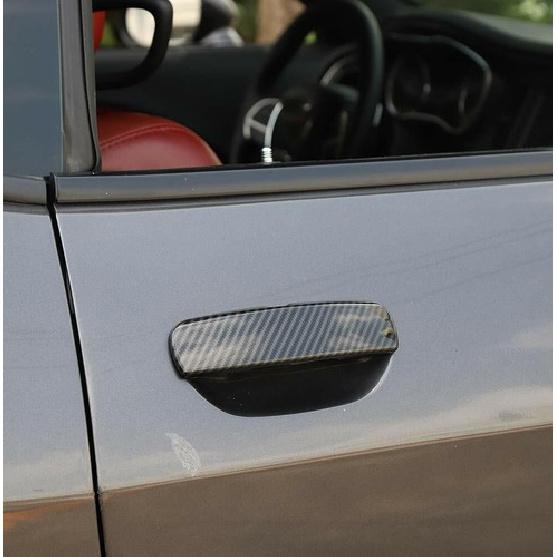 Car Door Handle Trim Cover Accessories for Dodge Challenger 2012-23 Carbon Fiber