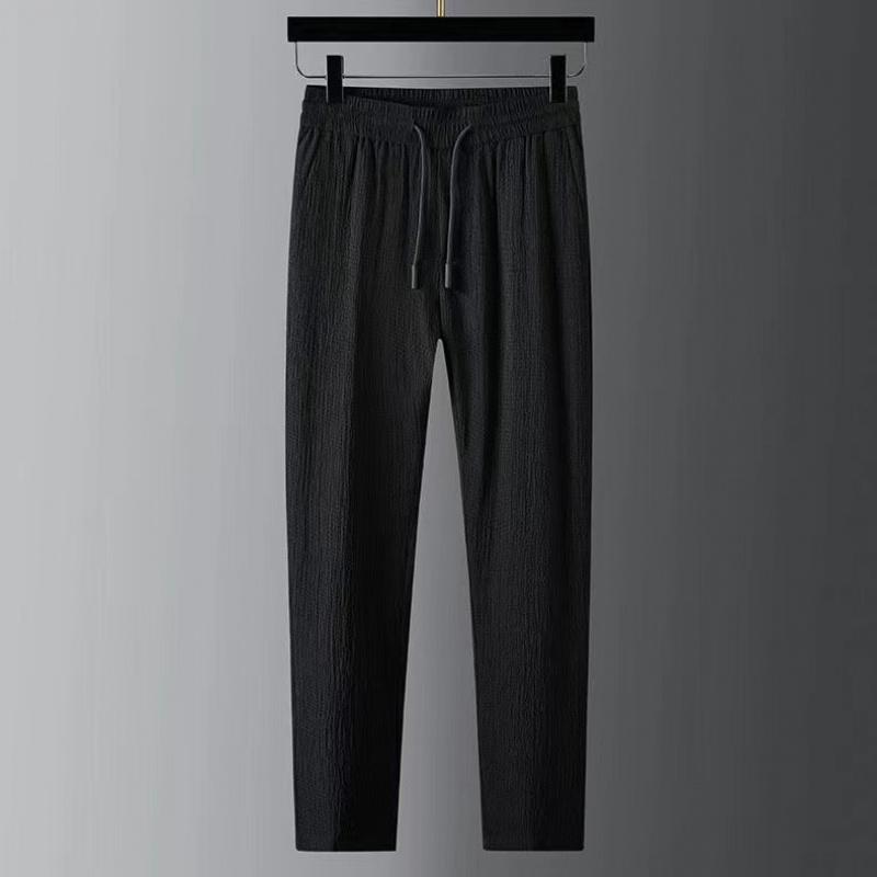 Casual Lightweight Suit For Men Spring/Summer New Bubble Gauze Striped Pleated Stand-Up Collar Men'S Shirt