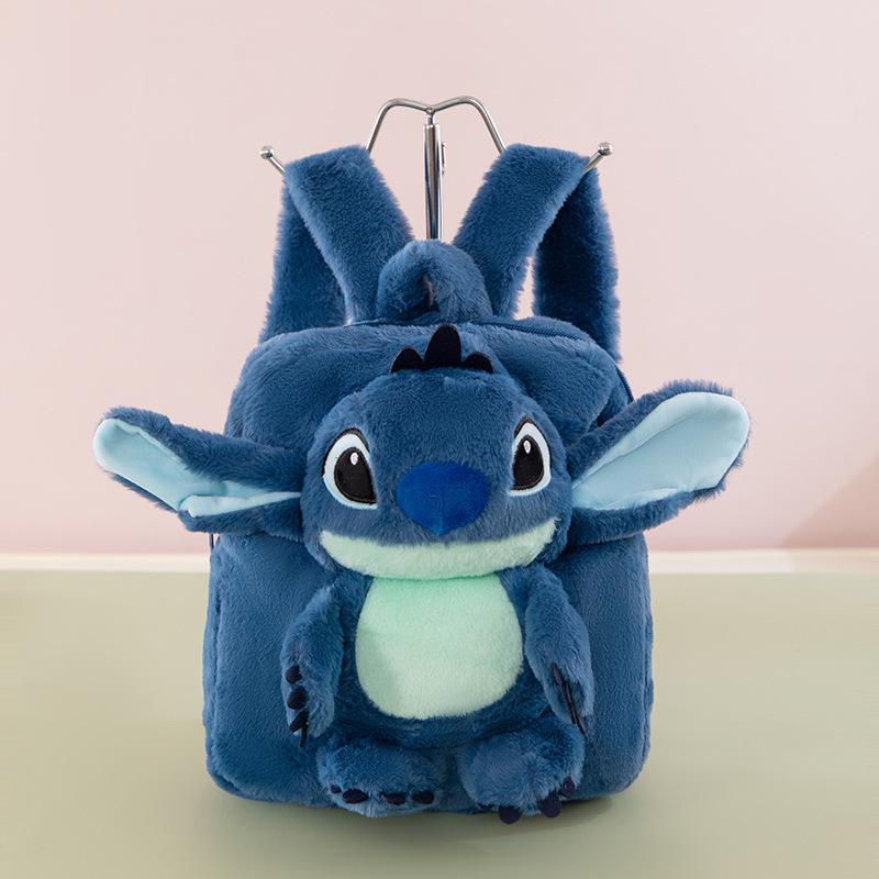 Cute Stitch Plush Backpack for Kids - Children's Storage Bag & Toy Carrier