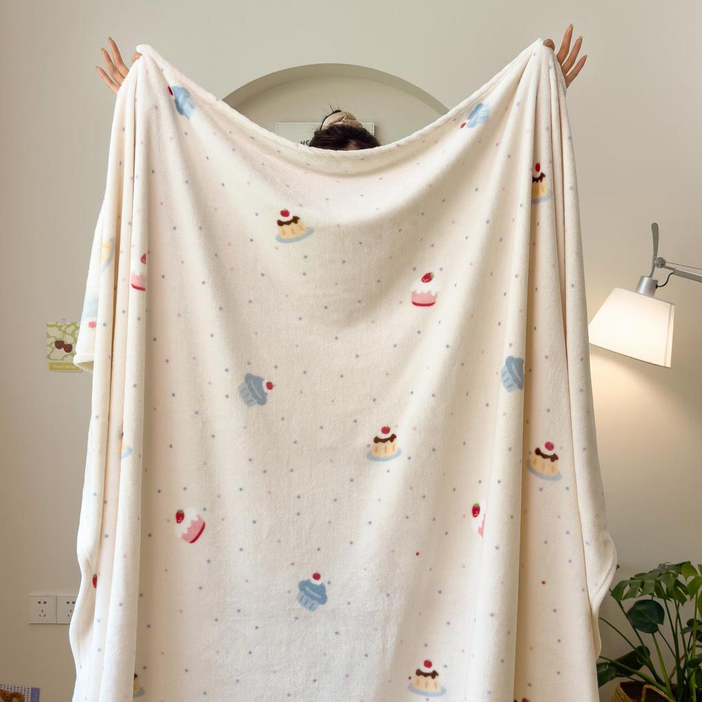 Double-Sided Fleece Milk Blanket: Office, Nap, Dorm, or Lunch Break Shawl