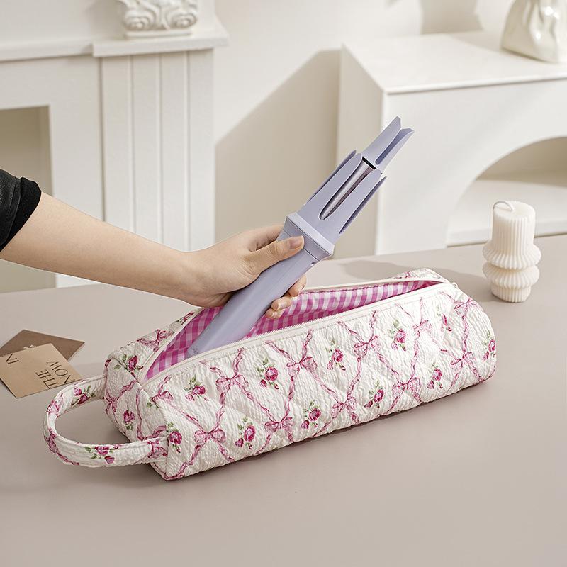 Hair Dryer Storage Bag Large Capacity Dustproof Quilted Pouch for Curler Straightener Home Travel