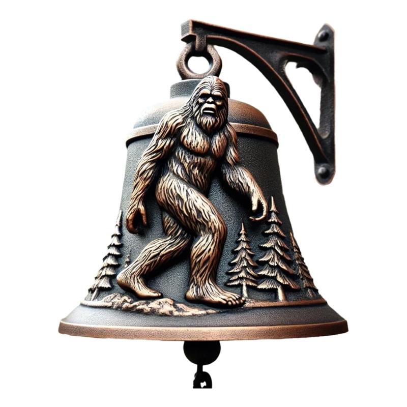 652F Vintage Metall Gorillas Metall Willkommens Türklingel Wandmontage Dekoration