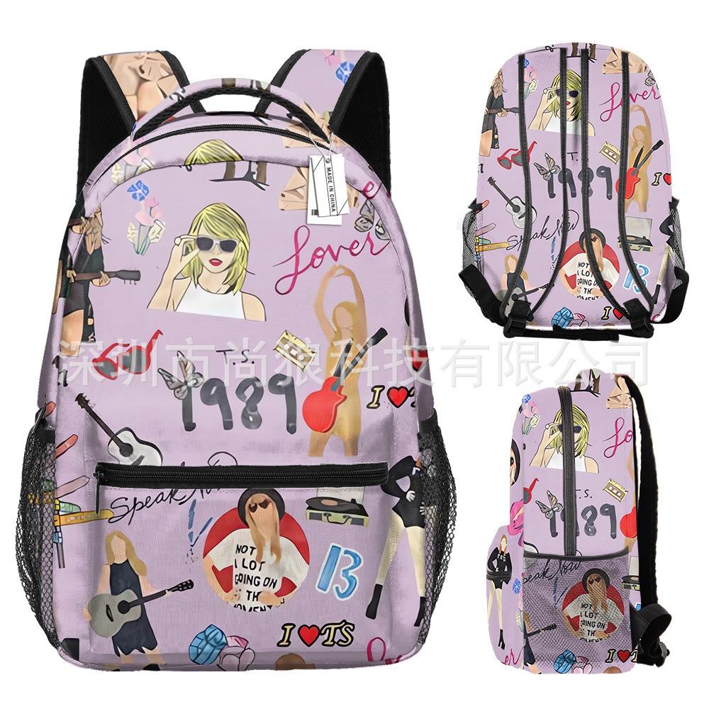 Taylor Swift Grund- und Sekundarschulrucksack, Kinderrucksack, Vollständig bedruckter Rucksack