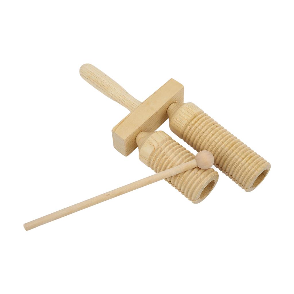 Chinese Bangzi Treble Bass Wooden Cylinder Clapper with Knocking Stick Children Percussion Set