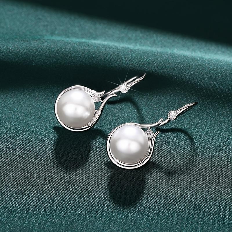 Orecchini da Donna in Argento Sterling, Orecchini con Perle d'Acqua Dolce Naturali, Ganci per Orecchie, Set di Collane Eleganti di Alta Gamma da Donna