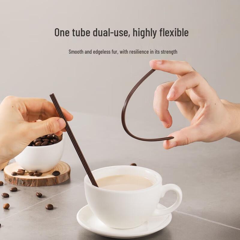 LuSu Disposable 3-Hole Hot Drink Coffee Stirring Straws