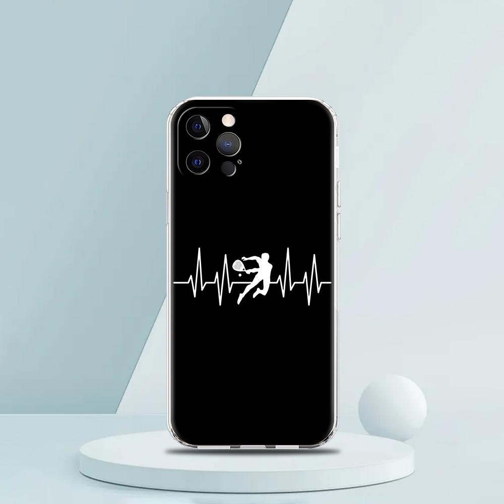 For iPhone 15 16 14 13 12 mini 11 Pro Max XS X XR SE 7 8 Plus Silicone Clear Cover Tennis Ball Sport Phone Case