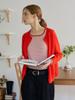 MORELIKEIT Square Neck Striped T-Shirt Red