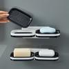 No Need For Perforated Wall Mounted Double Layer StorageDouble Layer DrainageHousehold Bathroom Storage Rack Soap Rack