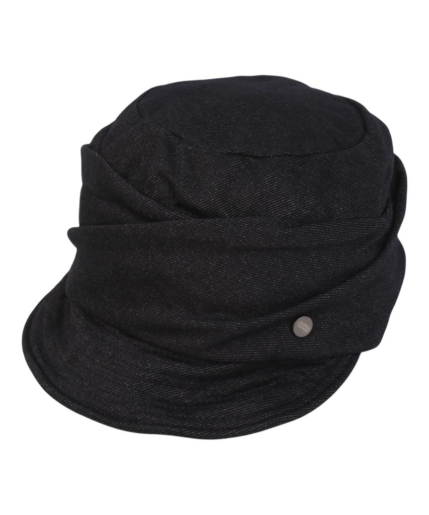 Yunibeosyeolkemiseuteuli Wire Wrinkle Poly Black Marine Cap