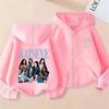 Kids Zip Up Sweatshirts Kpop Katseye Print Hoodie Children Clothes Kids Casual Tops Girl Boy Sweatshirt Zipper Hoody Streetwear