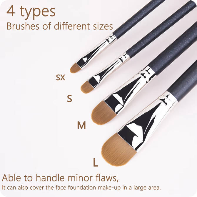 1pcs Upgraded Flat Circular Ultra-Thin Concealer Foundation Makeup Brushes For Liquid Foundation And Concealer Contour Brush