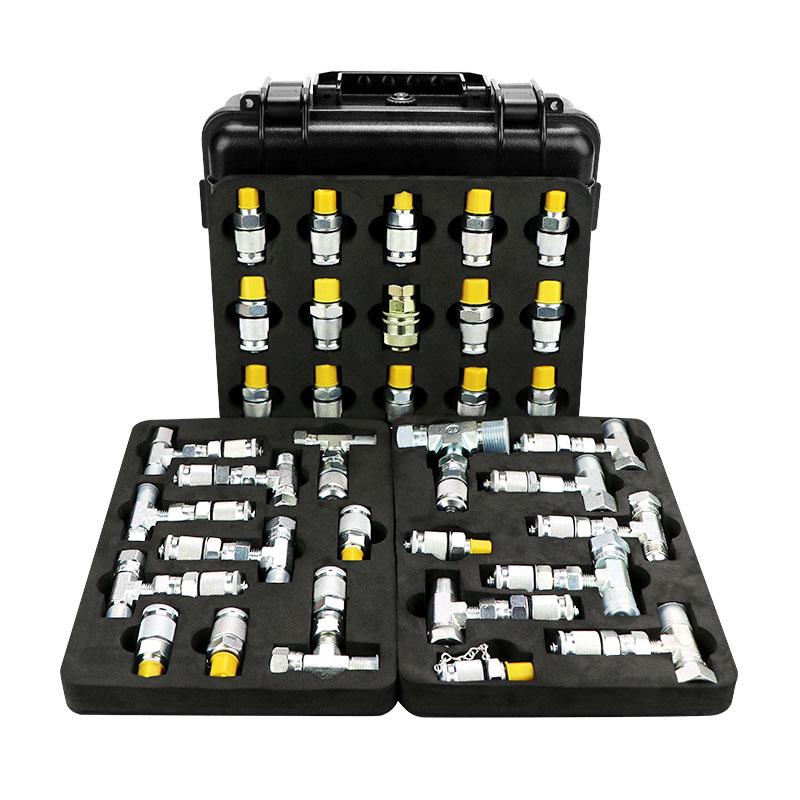 Excavator Hydraulic Pressure Gauge Adapter Set