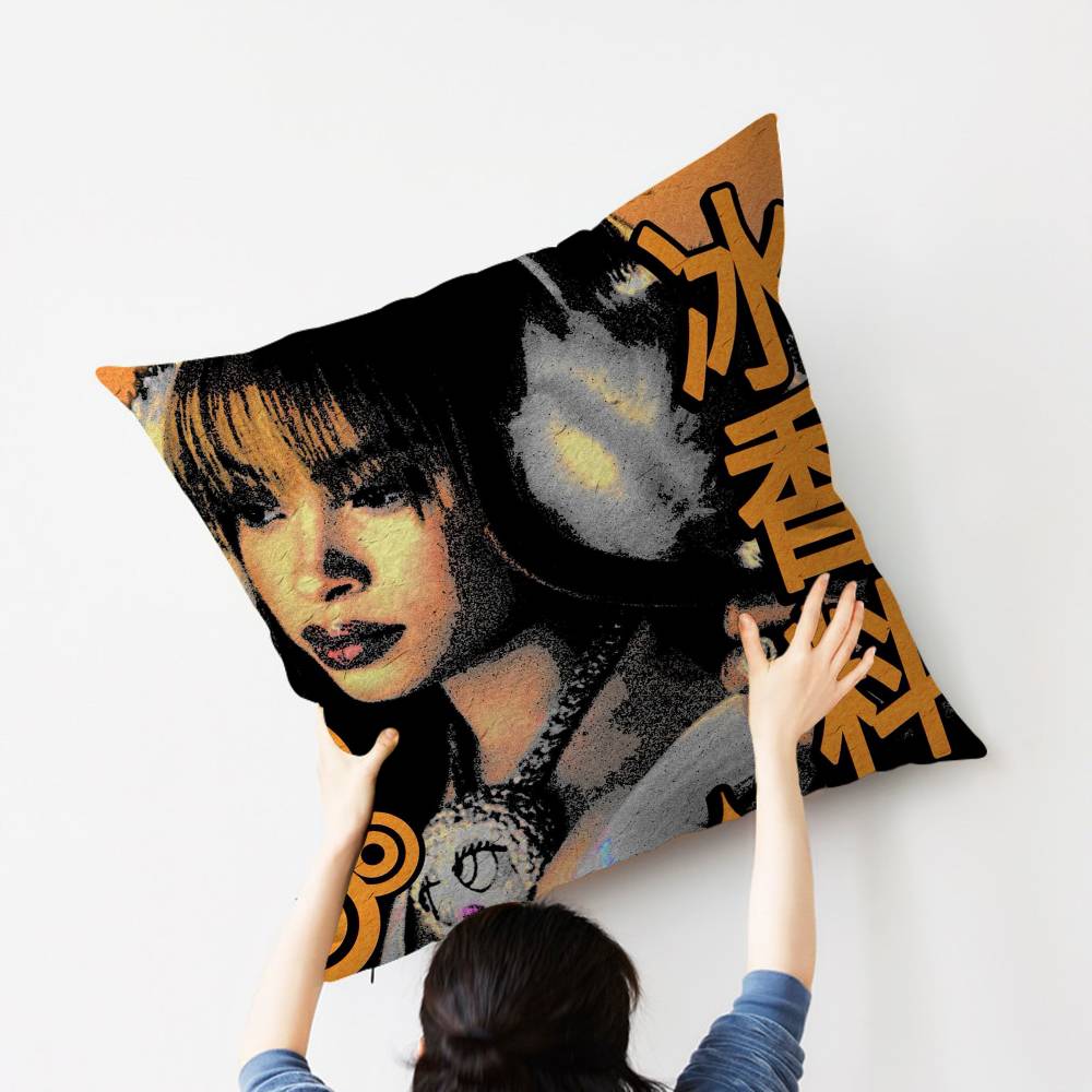 I-Ice S-Spice Rapper Pillow Covers Cartoon Sofa Decorative Home Double-sided Printing Short Plush Cute Cushion Cover