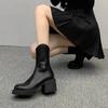 Fur Women's Boots Comfortable Platform Shoes Fashion Womens Ankle Boots Thick Heels Female Pumps High Quality Women Shoes Botas