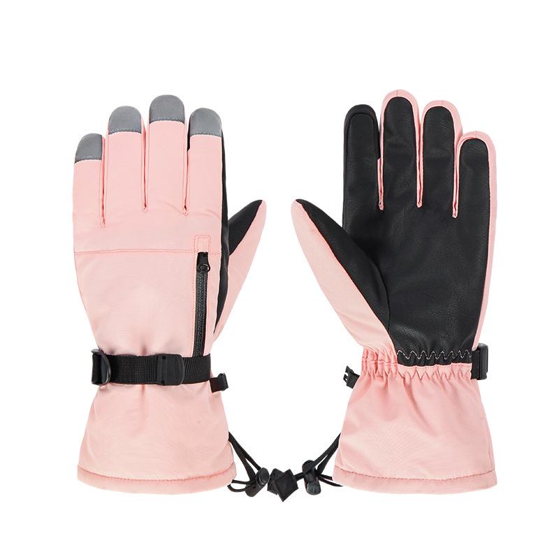 Yirenxing Winter Ski Gloves: Fleece-Lined, Waterproof, Non-slip, Windproof Motorcycle Gloves for Men and Women.
