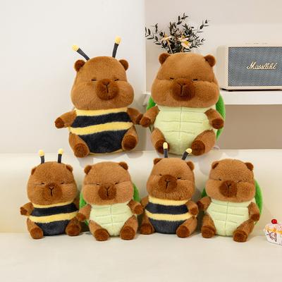 Cute Kapibara Transforms Into a Bee Doll Capybara Plush Toy To Give Her Best Friend a Birthday Gift, a Turtle Doll Girl