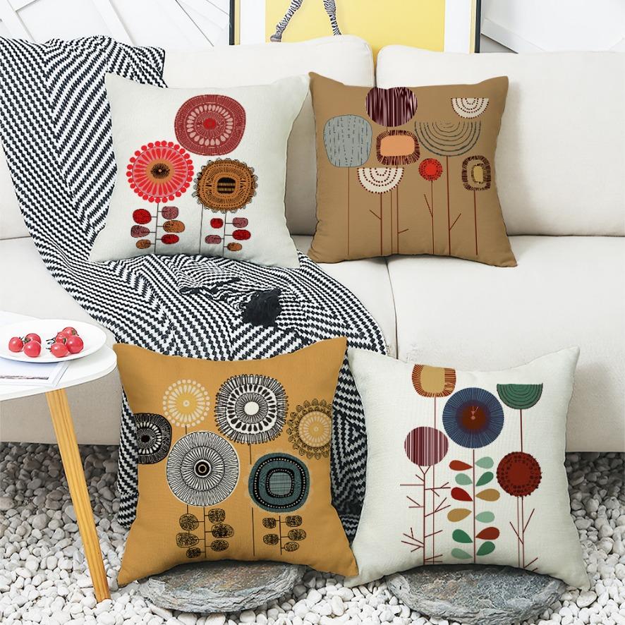 New Creative Fashion Cushion Pillow Case Sofa Pillow Pillow Case Square Cushion Cover Pillow Case Does Not Include Pillow Core