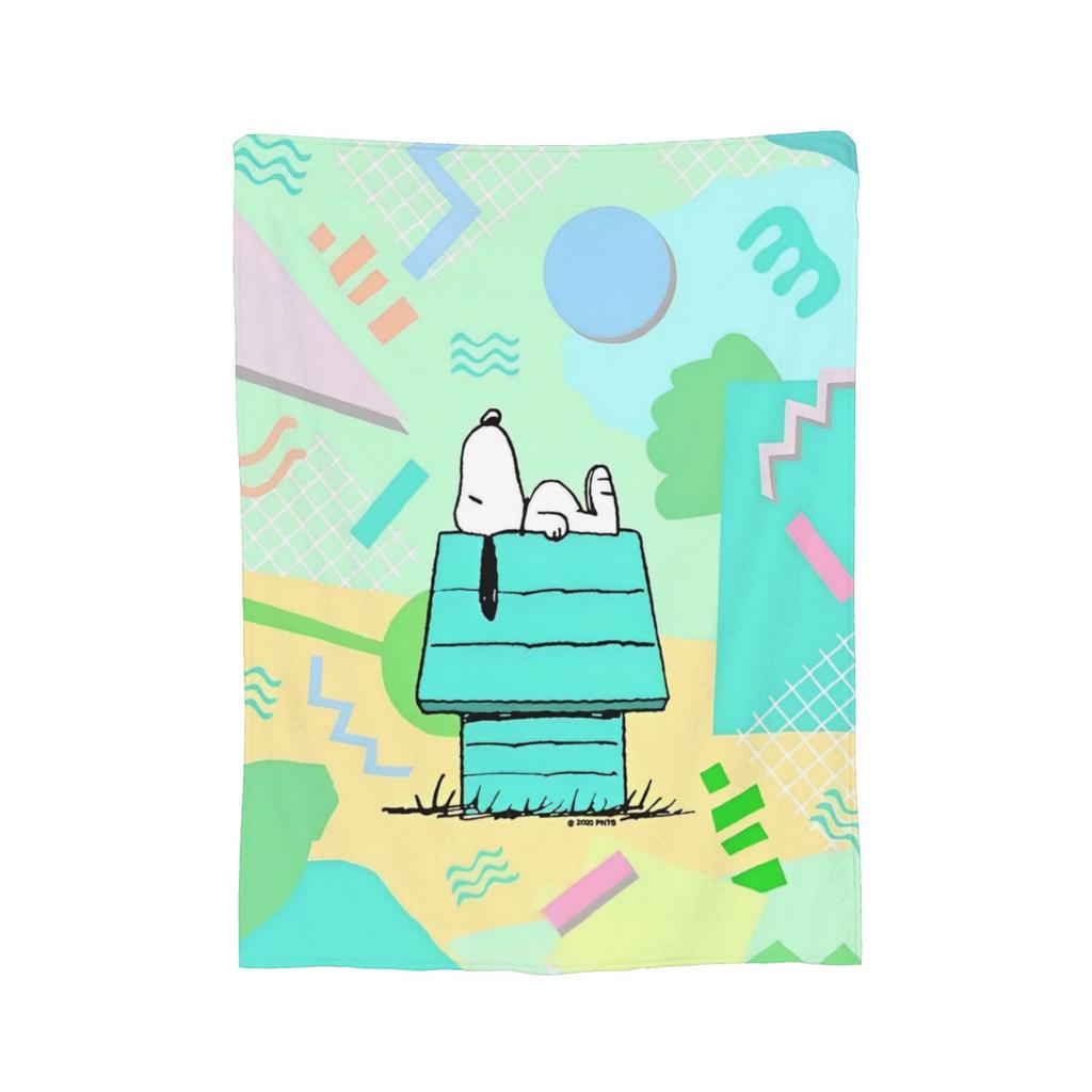Snoopys Woodstock Velvet Throw Blanket Cartoon Blankets for Sofa Bedroom Super Warm Quilt,