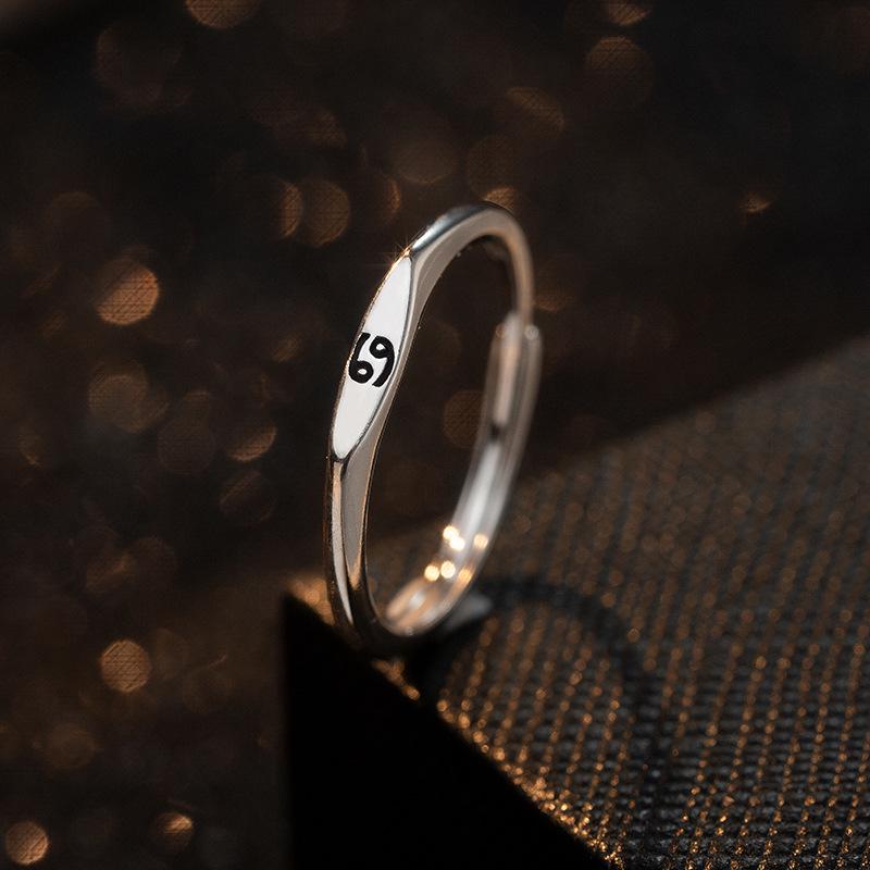 Bague Réglable en Argent S925 Arbre Banyan Constellation Scorpion pour Femme