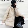 Hooded Puffer Jacket Women Warm Overcoat White Duck Down Loose  Long Winter
