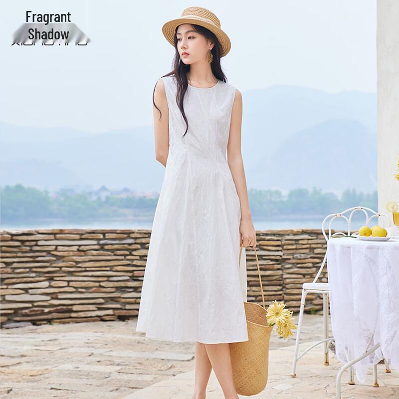 Xiangying Women s Sleeveless Textured Resort Dress M