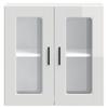 Vidaxl White Kitchen Wall Cabinet with Glass Doors, Porto