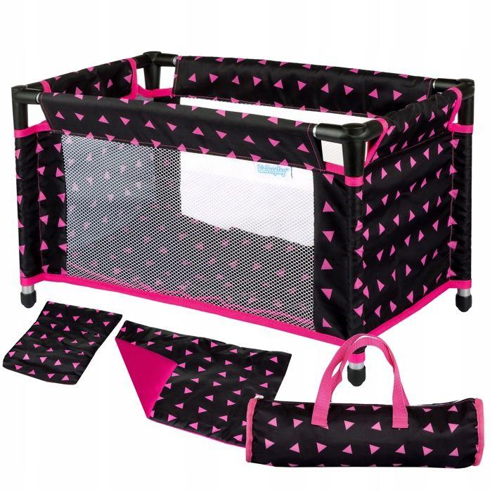 Lit De Voyage/parc Pour Poupées 46 Cm Avec Sac Et Parure – Kinderplay (KP0400R)