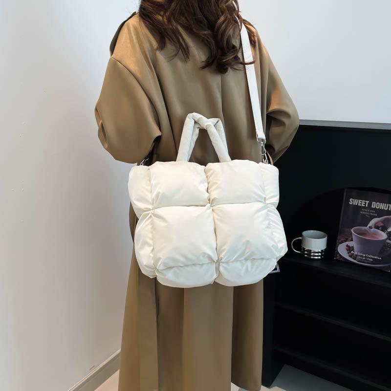 Cotton Clothing Handbag Autumn and Winter Large-capacity Bag Women's Bag Fashion Commuter Shoulder Bag Space Cotton Underarm Bag