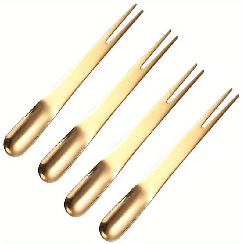 4 Pcs/Lot Dessert Fork Spoon Stainless Steel Cake Dessert Forks for Cake Salad Kitchen Bento Food Accessories