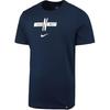 Nike T Shirts Men's Navy Blue Crew Neck Moderate Straight Fit DV0597-492