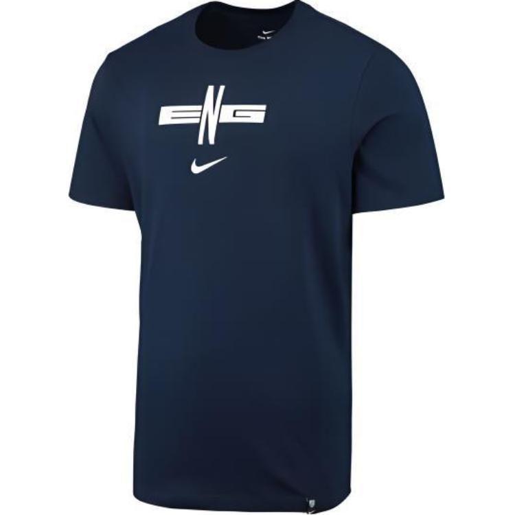 Nike T Shirts Men's Navy Blue Crew Neck Moderate Straight Fit DV0597-492