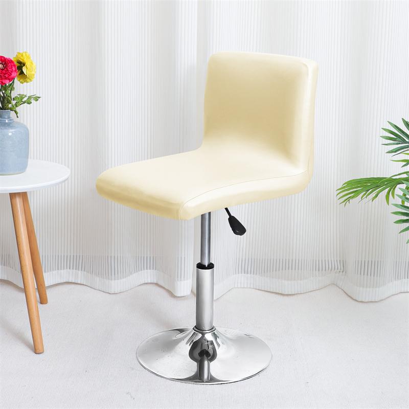 1PC Waterproof Stretch Bar Chair Cover Pu Leather Short Back Chairs Covers Removable Lift Chair Slipcover for Hotel Banquet Club