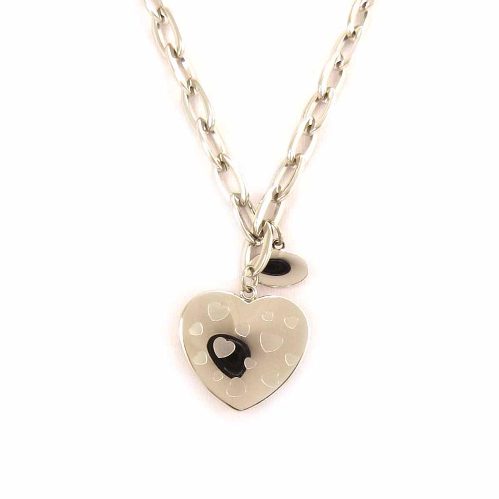 Altesse [L1317] - Collier acier 'Love' argenté