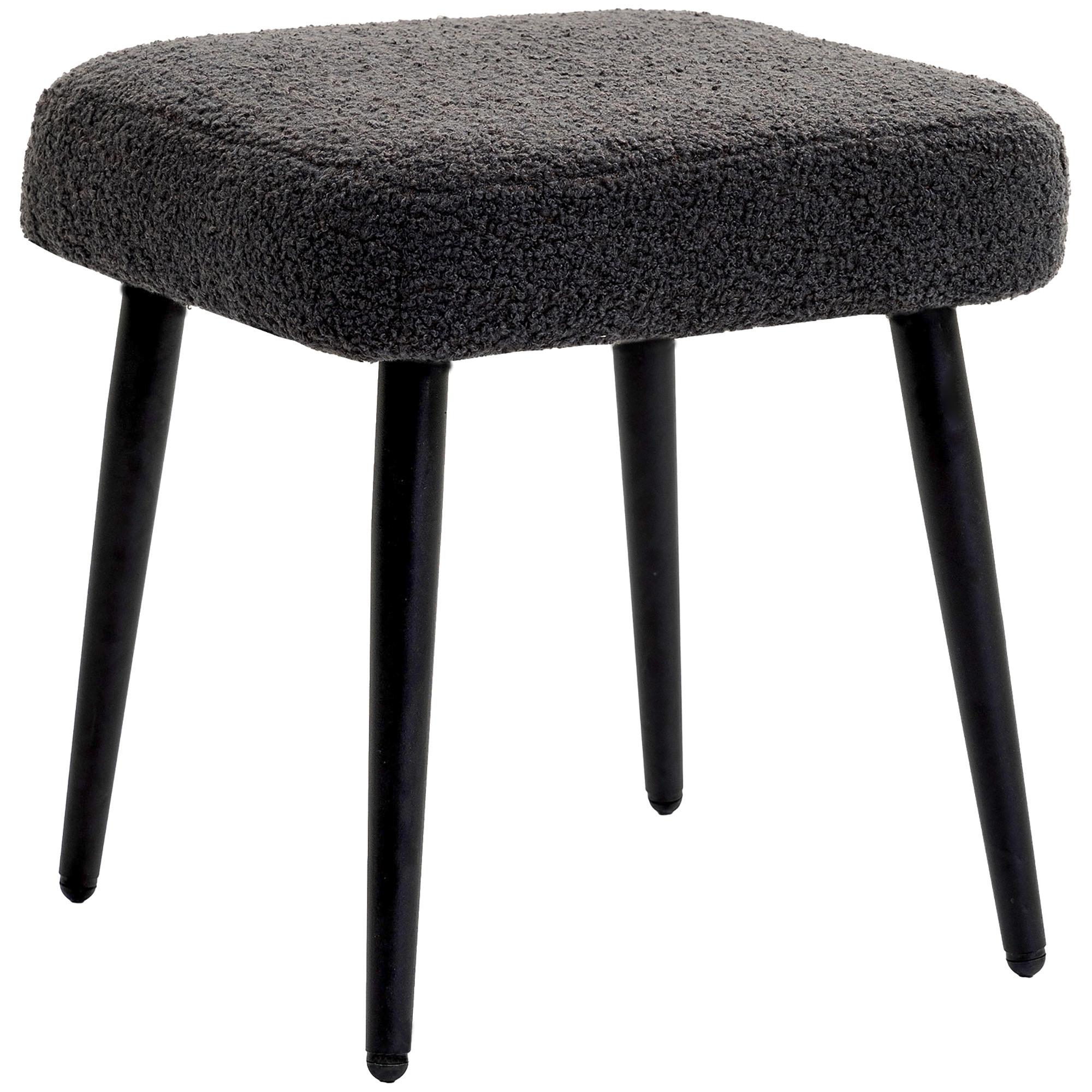 Stool, Footrest, Padded Seat, Cashmere Look