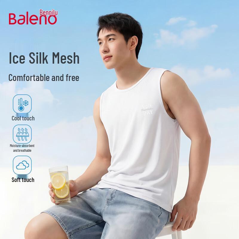 Baleno Men s Ice Silk Mesh Sleeveless Vest 4XL