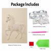 5D DIY Pearl Diamond Painting Kit Majestic Horse Full Drill Embroidery Mosaic Art Home Wall Decor Gift