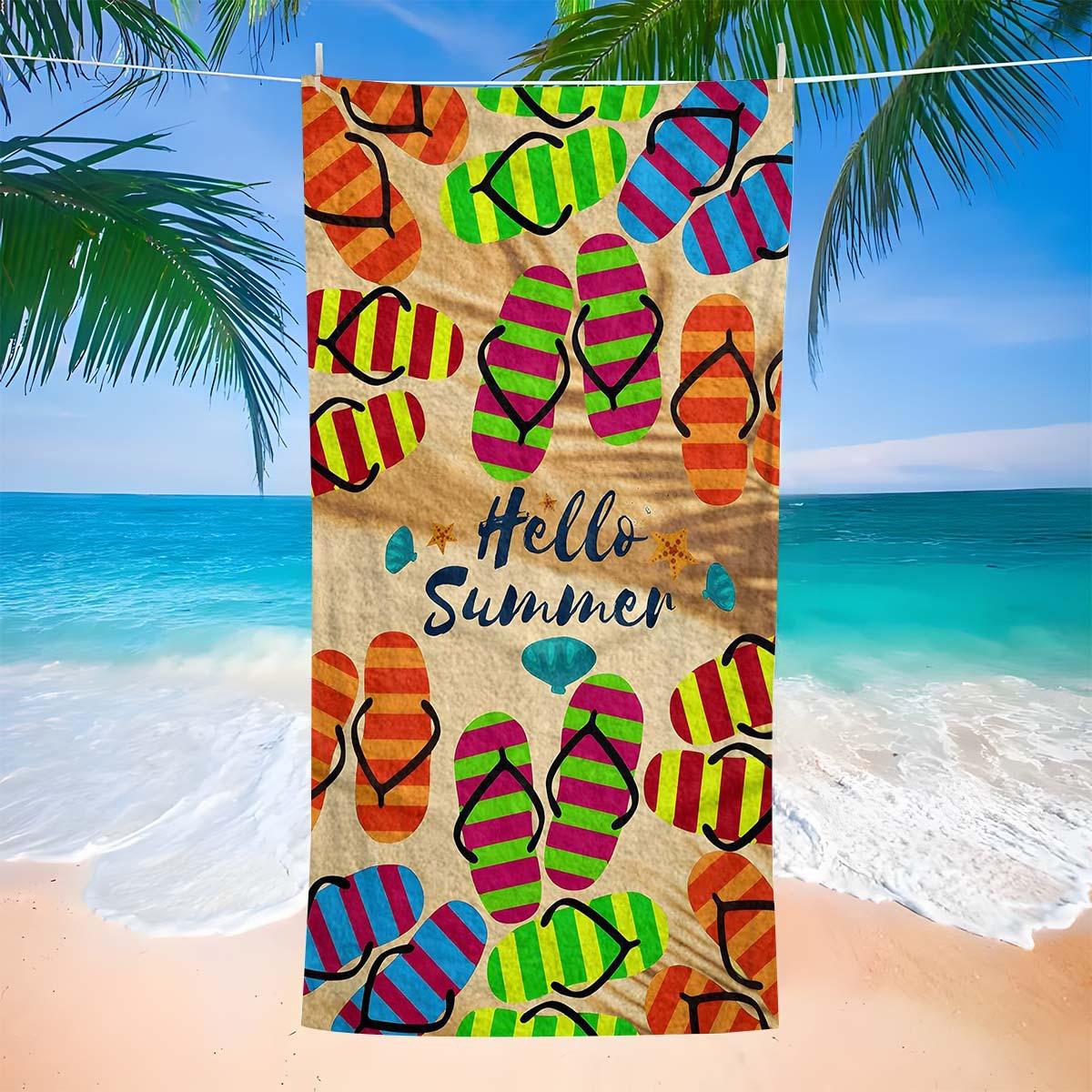 Blue Tribal Sea Turtle Beach Towel Polynesian Print Quick Dry Towel for Beach Vacation 50x100cm