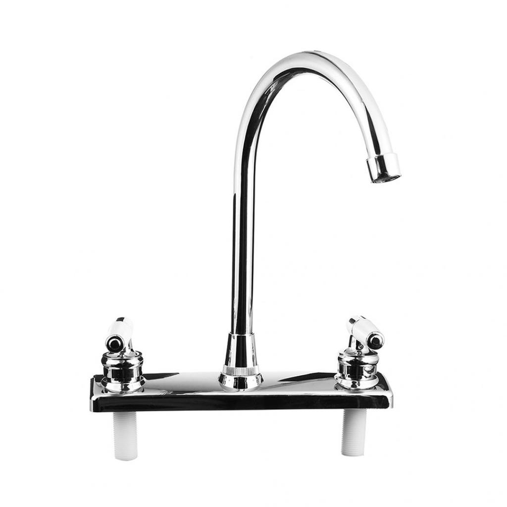 Kitchen Faucet Dual Handles Hot & Cold Basin Sink Mixer Tap for RV Mobile Home Kitchen Faucet Dual Handles Hot & Cold Basin Sink Mixer Tap for RV Mobile Home