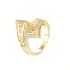 Europe and The United States Fashion Hollow Geometry Women's Ring Classic Sparkle Holiday Party Jewelry Accessories