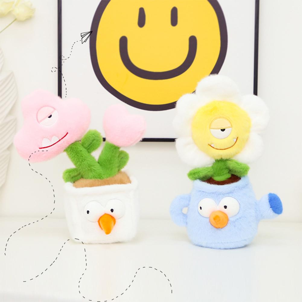 Creative Potted Plant Plush Toy Cute Flower Plush Doll Lifelike Tulip Cactus Cedar Sunflower Plush Stuffed Toys Gifts For Boys Girls